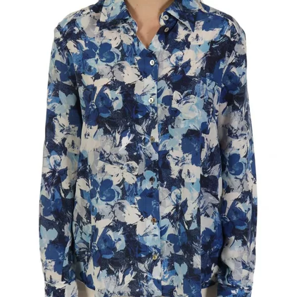 MARELLA SPORT ΠΟΥΚΑΜΙΣΟ FLOC ΕΜΠΡΙΜΕ ΜΠΛΕ