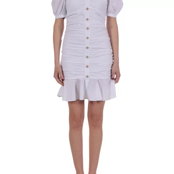 PINKO ΦΟΡΕΜΑ FERRARA ABITO POPELINE STRECH RADIANT ΛΕΥΚΟ