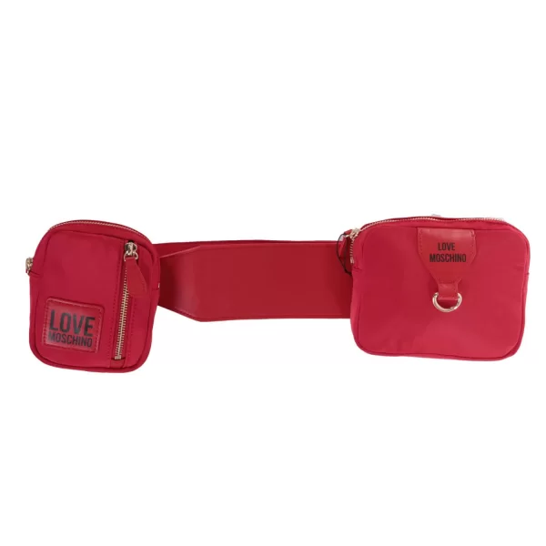 LOVE MOSCHINO ΤΣΑΝΤΑ ΜΕΣΗΣ MULTI POCKETS ΚΟΚΚΙΝΟ