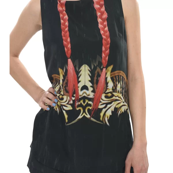 DONDUP TOP CAMICIA TIA ΣΧΕΔΙΟ ΚΟΤΣΙΔΕΣ ΜΑΥΡΟ