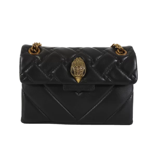 KURT GEIGER ΤΣΑΝΤΑΚΙ MINI CROSSBODY/ΩΜΟΥ ΚΑΠΙΤΟΝΕ ΜΕ ΑΛΥΣΙΔΑ ΜΑΥΡΟ