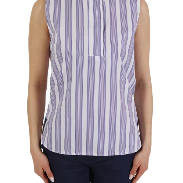 MARELLA EMME TOP MOLDAVA ΚΟΥΜΠΙΑ ΡΙΓΕΣ ΛΕΥΚΟ/ΜΩΒ