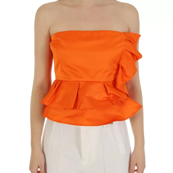 PINKO PINKO TOP TROPPO ΣΤΡΑΠΛΕΣ ΒΟΛΑΝ ΠΟΡΤΟΚΑΛΙ