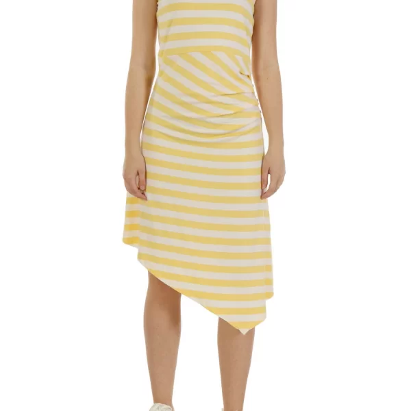 LIU-JO ΦΟΡΕΜΑ ΣΟΥΡΕΣ ΤΡΟΥΚΣ ΡΙΓΕΣ ΚΙΤΡΙΝΟ/ΛΕΥΚΟ