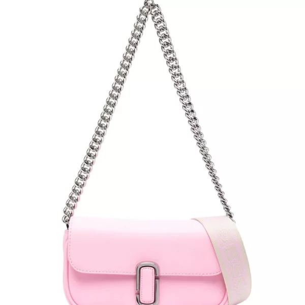 MARC JACOBS ΤΣΑΝΤΑΚΙ CROSSBODY THE MINI BAG ΑΛΥΣΙΔΑ ΙΜΑΝΤΑΣ LOGO ΡΟΖ