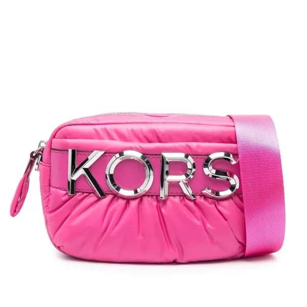 MICHAEL KORS ΤΣΑΝΤΑΚΙ CROSSBODY/ΩΜΟΥ LEONIE LOGO ΦΟΥΞΙΑ