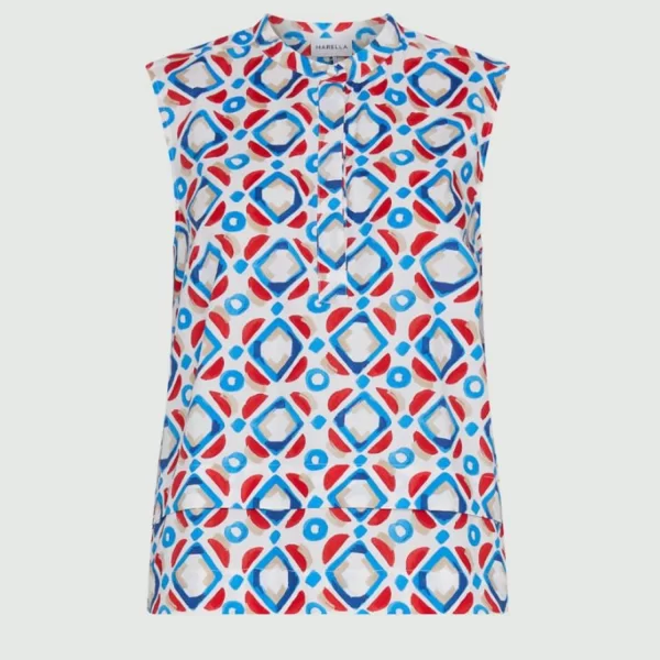 MARELLA EMME TOP GITANO ΚΟΥΜΠΙΑ ΣΧΕΔΙΑ ΠΟΛΥΧΡΩΜΟ ΛΕΥΚΟ