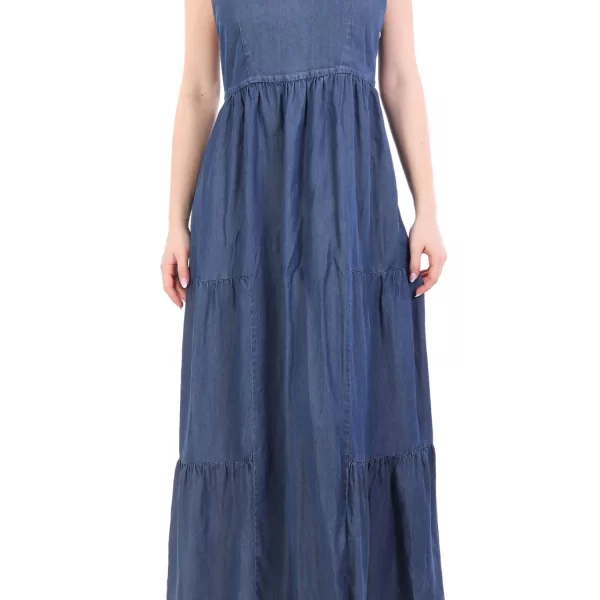 MARELLA EMME ΦΟΡΕΜΑ SANCTUS MAXI ΒΟΛΑΝ ΤΙΡΑΝΤΑ DENIM ΜΠΛΕ