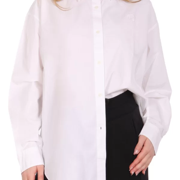 HUGO BLUE ΠΟΥΚΑΜΙΣΟ ELISANA_B LOGO ΛΕΥΚΟ