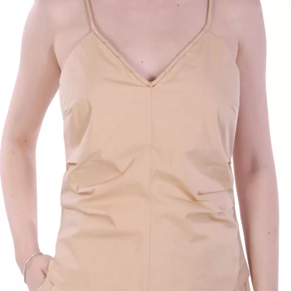 PATRIZIA PEPE TOP CAMICIA ΠΙΕΤΑ ΜΠΕΖ