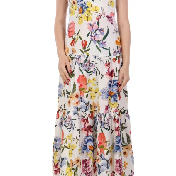 FARM RIO ΦΟΡΕΜΑ MIDI GREEK GARDEN FLORAL ΒΟΛΑΝ ΚΑΤΩ ΠΟΛΥΧΡΩΜΟ