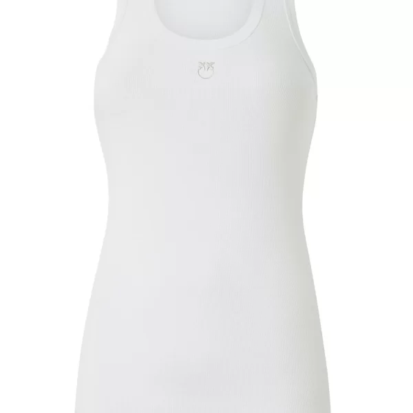 PINKO PINKO ΦΑΝΕΛΑΚΙ CALCOLATORE TANK TOP ΛΕΥΚΟ