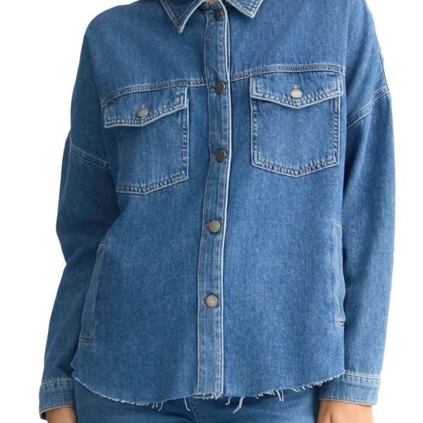 LIU JO BETTER DENIM JACKET JEAN GIUBBINO OVER ST ΜΠΛΕ