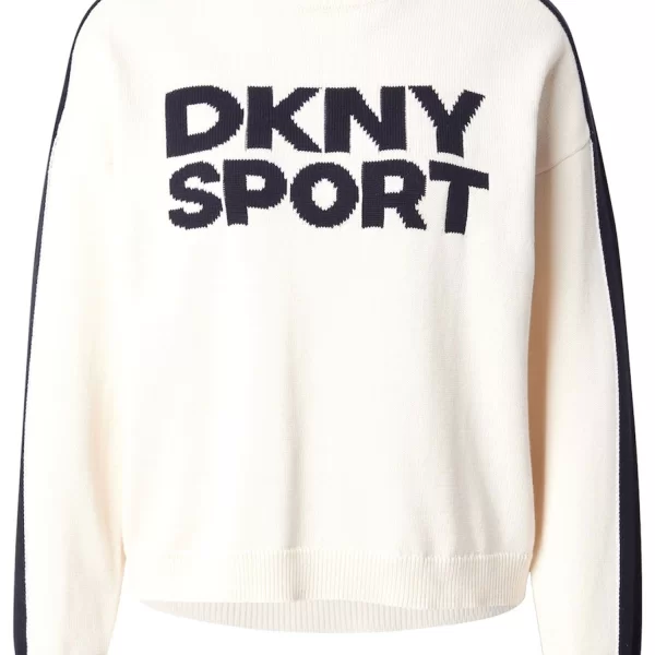 DKNY ΠΛΕΚΤΟ ΖΙΒΑΓΚΟ LOGO ΕΚΡΟΥ-ΜΑΥΡΟ