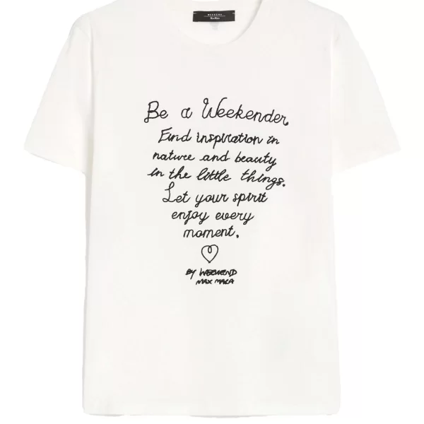 MAX MARA WEEKEND T-SHIRT ROUNDNECK ARA ΛΕΥΚΟ
