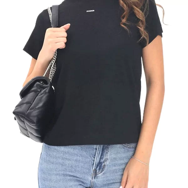 PINKO T-SHIRT BASICO T-SHIRT ΜΑΥΡΟ