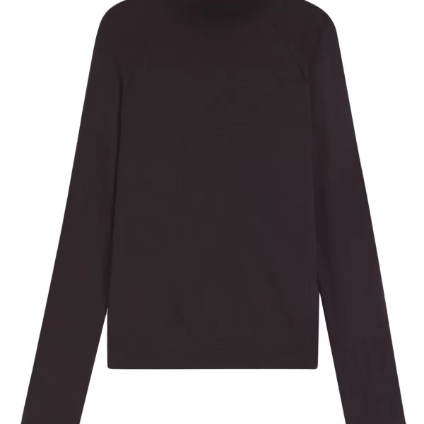 BOSS ΠΛΕΚΤΟ TURTLENECK FRIZANI ΣΚΟΥΡΟ ΜΩΒ