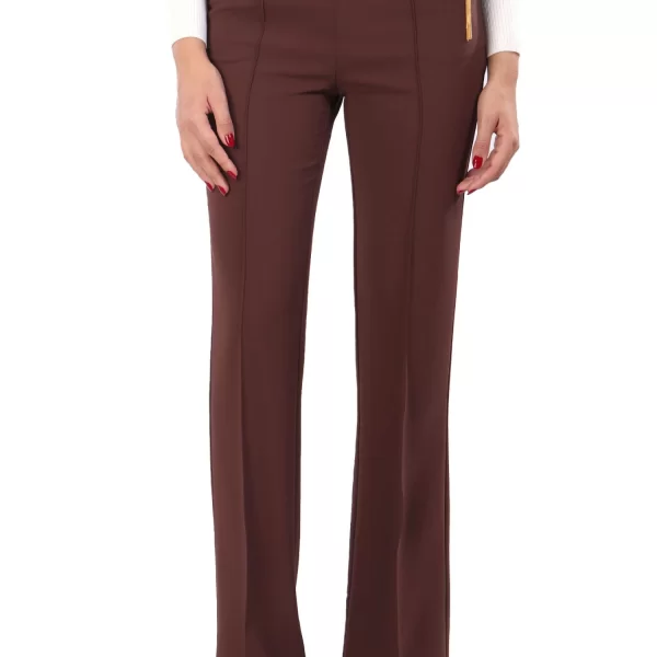 ELISABETTA FRANCHI ΠΑΝΤΕΛΟΝΙ FLAIRED ΤΣΕΠΕΣ ΑΠΟΣΠΩΜΕΝΗ ΑΛΥΣΙΔΑ ΚΑΦΕ