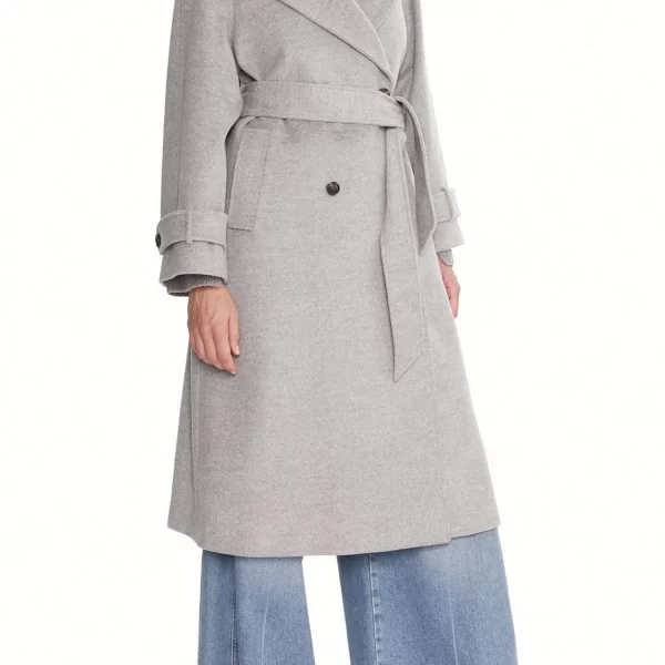 MARELLA ΠΑΛΤΟ TENNA ΣΤΑΥΡΩΤΟ ΑΠΟΣΠΩΜΕΝΗ ΖΩΝΗ ΓΚΡΙ