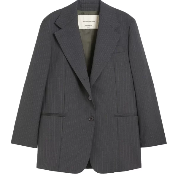 MAX MARA WEEKEND ΣΑΚΑΚΙ EDMEA ΡΙΓΕ ΣΚΟΥΡΟ ΓΚΡΙ