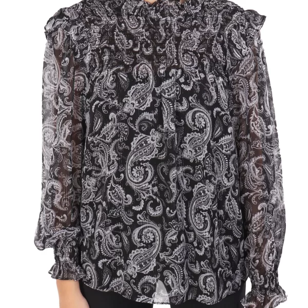 MICHAEL KORS ΜΠΛΟΥΖΑ ΛΟΥΠΕΤΟ ΕΜΠΡΙΜΕ ΜΑΥΡΟ