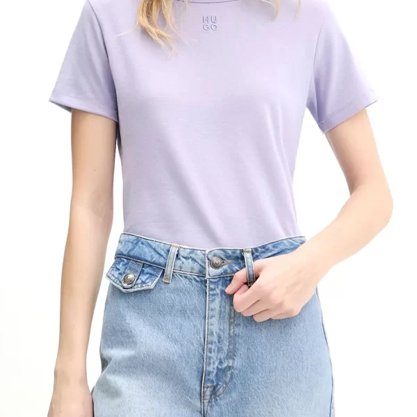 HUGO T-SHIRT DELORIS LOGO ΜΩΒ