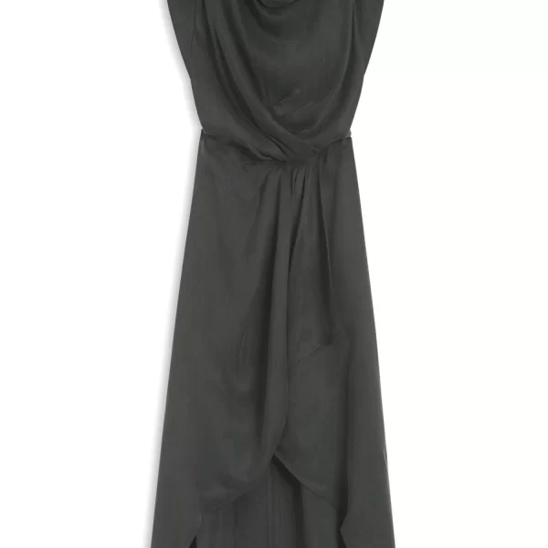 BOSS CASUAL ΦΟΡΕΜΑ C_DRATTY MIDI ΝΤΡΑΠΕ ΑΝΟΙΓΜΑ ΚΑΤΩ ΓΚΡΙ-ΧΑΚΙ