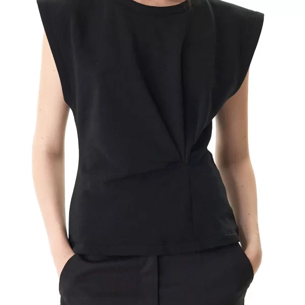 BOSS CASUAL TOP C_ERCI CREW NECK ΣΟΥΡΑ ΣΤΗ ΜΕΣΗ ΜΑΥΡΟ