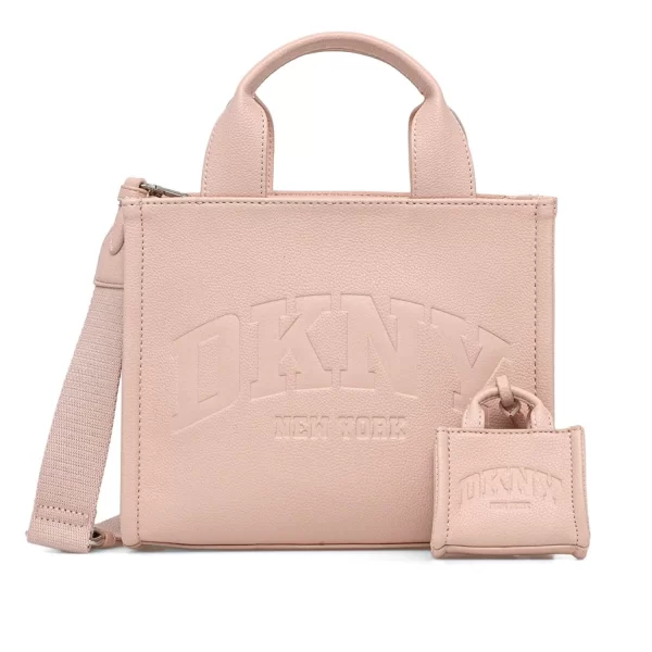 DKNY ΤΣΑΝΤΑ ΧΕΙΡΟΣ/CROSSBODY HADLEE SM TOTE LOGO ΡΟΖ