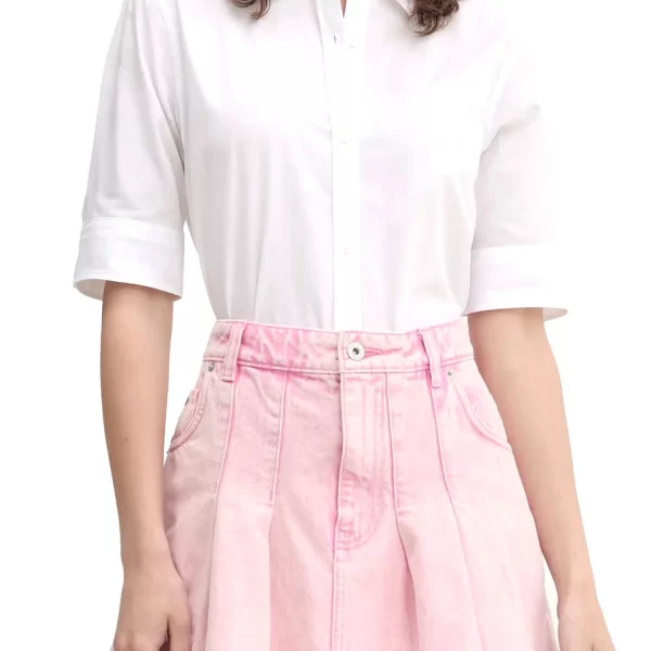 HUGO ΠΟΥΚΑΜΙΣΟ THE SUMMER SHIRT LOGO ΛΕΥΚΟ