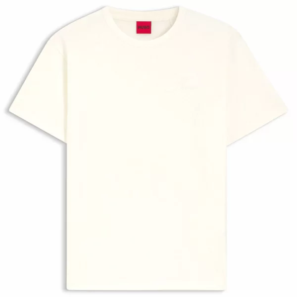 HUGO T-SHIRT DAMACIA_7 LOGO ΕΚΡΟΥ