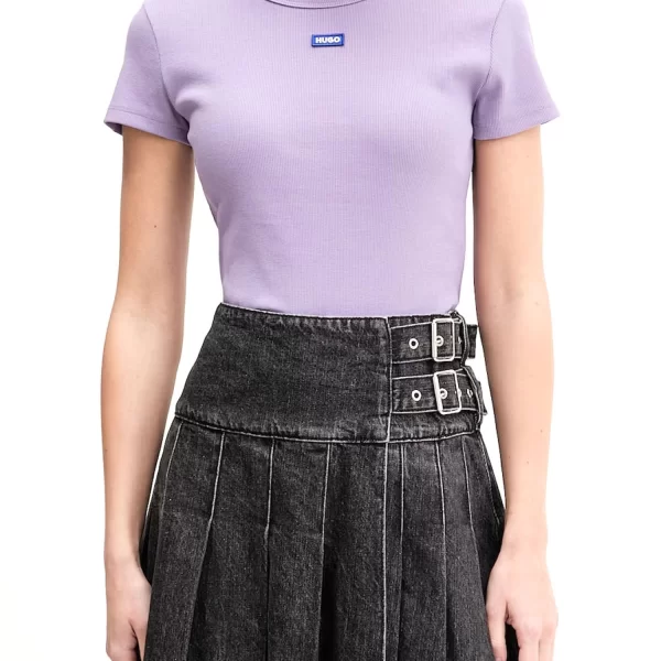 HUGO BLUE T-SHIRT BABY TEE_B JERSEY ΜΩΒ