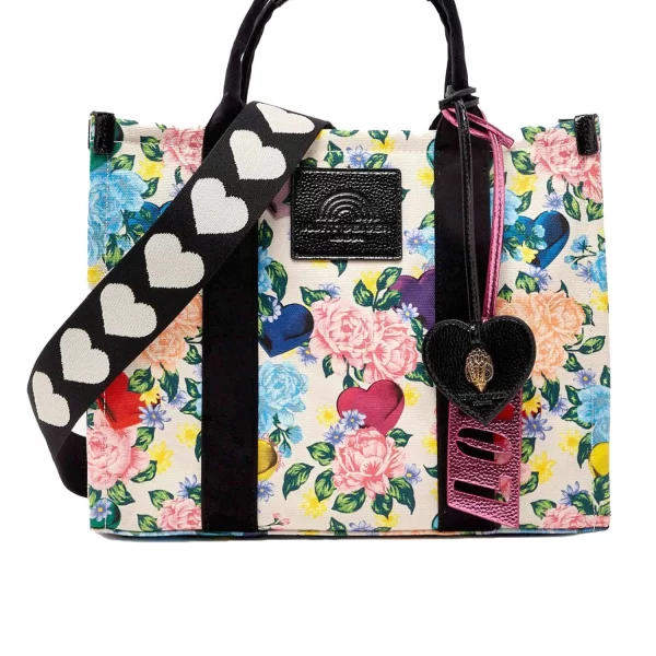 KURT GEIGER TΣΑΝΤΑ CROSSBODY/ΧΕΙΡΟΣ SOUTHBANK TOTE ΦΛΟΡΑΛ ΙΜΑΝΤΑΣ LOGO ΠΟΛΥΧΡΩΜΟ