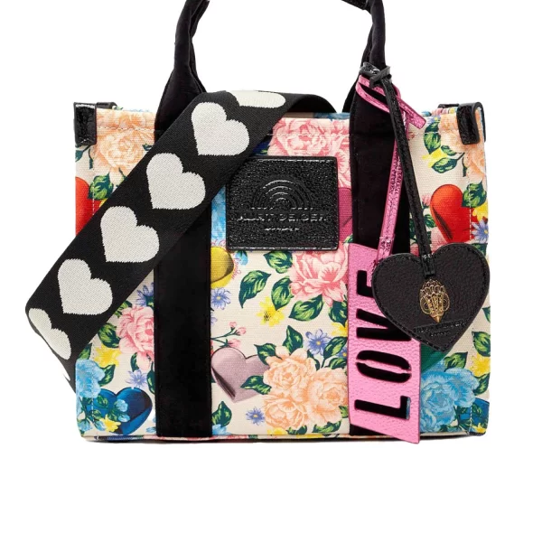 KURT GEIGER TΣΑΝΤΑ CROSSBODY/ΧΕΙΡΟΣ SMALL SOUTHBANK TOTE ΦΛΟΡΑΛ ΙΜΑΝΤΑΣ LOGO ΠΟΛΥΧΡΩΜΟ