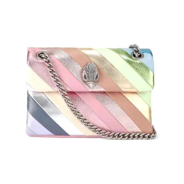 KURT GEIGER ΤΣΑΝΤΑΚΙ CROSSBODY/ΩΜΟΥ LEATHER ΜΙΝΙ KENSINGTON L LOGO ΠΟΛΥΧΡΩΜΟ