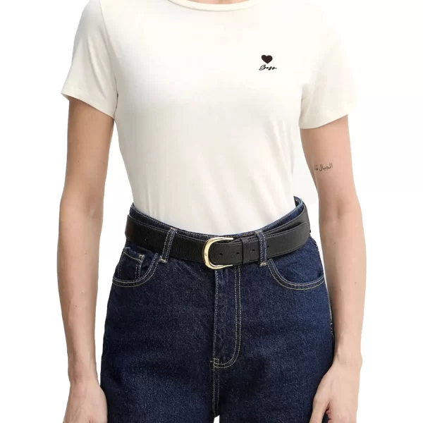 BOSS CASUAL T-SHIRT C_ELOVE_1 LOGO ΕΚΡΟΥ