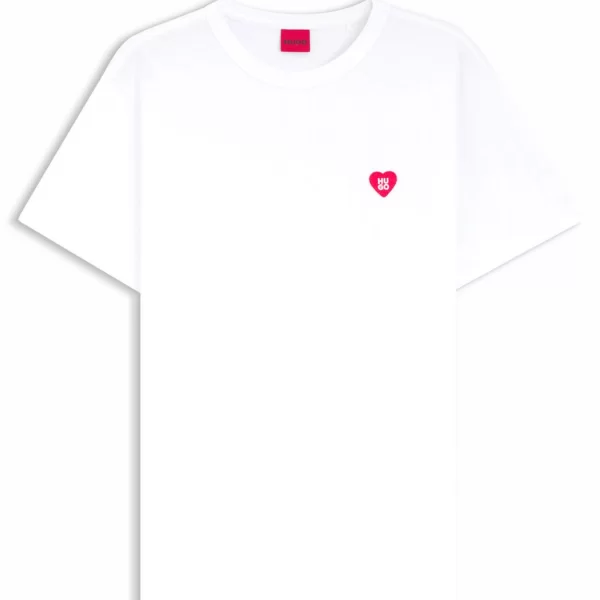 HUGO T-SHIRT DAMACIA_6 LOGO ΛΕΥΚΟ