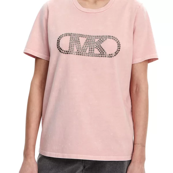 MICHAEL KORS T-SHIRT LOGO ΡΟΖ