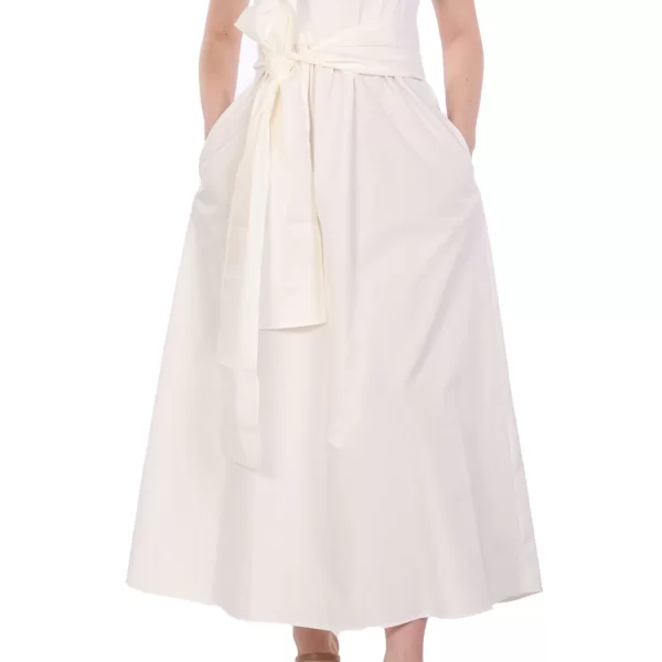 MAX MARA WEEKEND ΦΟΡΕΜΑ MIDI PROSIT ΕΞΩ ΩΜΟΙ ΑΠΟΣΠΩΜΕΝΗ ΖΩΝΗ ΛΕΥΚΟ