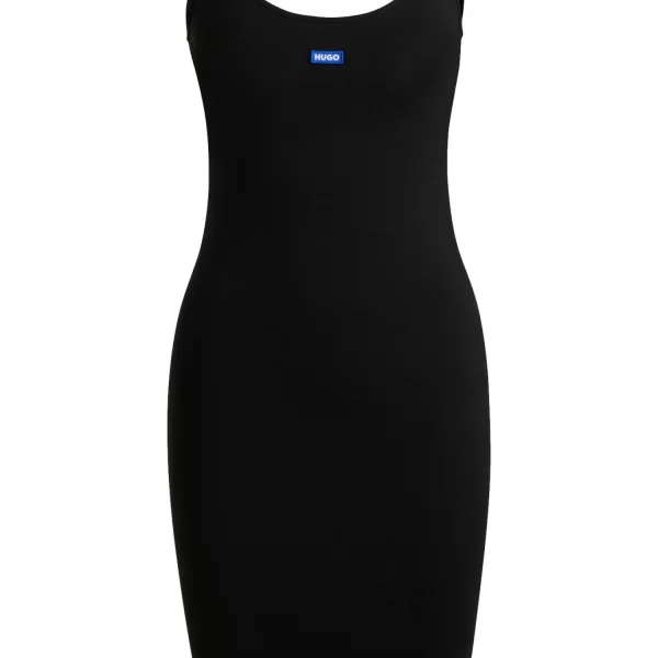 HUGO BLUE ΦΟΡΕΜΑ MINI NARYA_B_2 ΤΙΡΑΝΤΕΣ LOGO ΜΑΥΡΟ