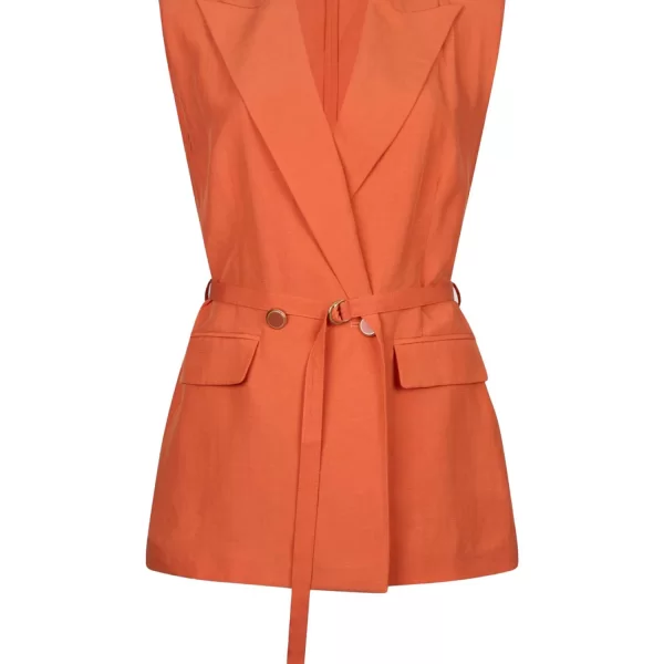 LIU-JO ΓΙΛΕΚΟ ΛΙΝΟ ΜΕ ΖΩΝΗ ΠΟΡΤΟΚΑΛΙ