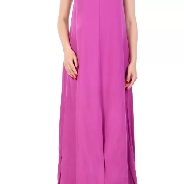 PATRIZIA PEPE ΦΟΡΕΜΑ MAXI V-NECK ΑΝΟΙΓΜΑ ΚΑΤΩ ΜΩΒ