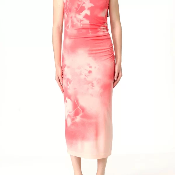 BOSS ΦΟΡΕΜΑ MIDI ESTENNA_AOP ΝΤΡΑΠΕ ΕΚΡΟΥ-ΚΟΡΑΛΙ