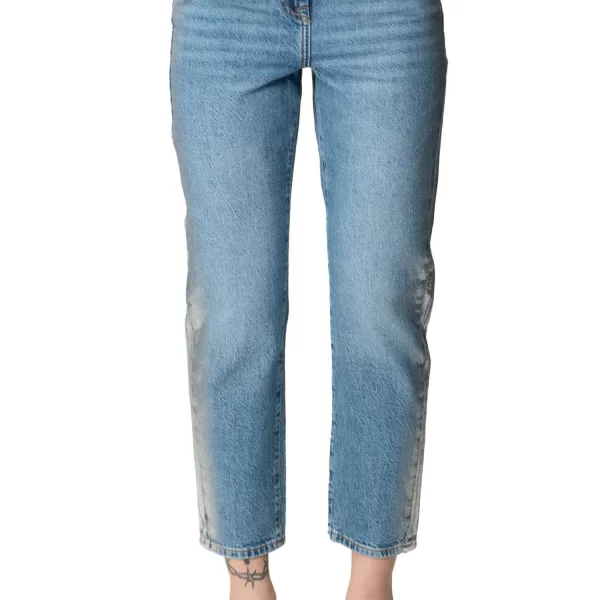 Patrizia Pepe PATRIZIA PEPE ΠΑΝΤΕΛΟΝΙ JEANS ΑΣΗΜΙ ΑΝΤΙΘΕΣΕΙΣ ΜΠΛΕ