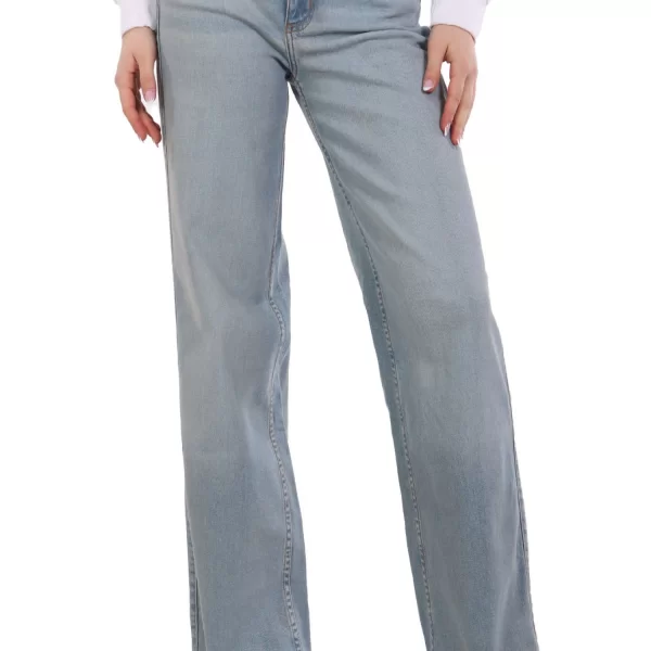 GUESS JEANS ΠΑΝΤΕΛΟΝΑ JEANS WIDE LEG G11 ΑΝΟΙΧΤΟ ΜΠΛΕ