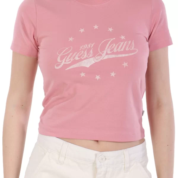 GUESS JEANS T-SHIRT ΡΟΖ