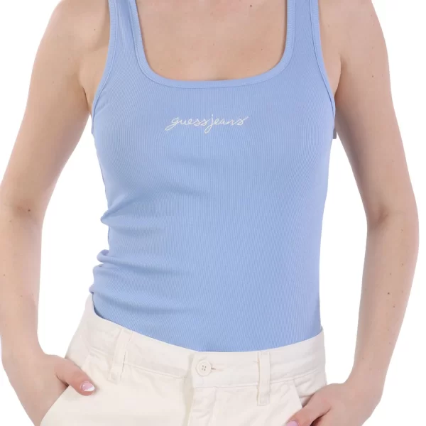 GUESS JEANS TANK TOP LOGO ΓΑΛΑΖΙΟ
