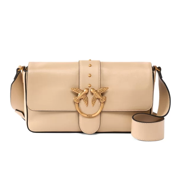 PINKO ΤΣΑΝΤΑ LOVE ONE CLASSIC SLOUCHY FL VITELLO MORBIDO ΜΠΕΖ