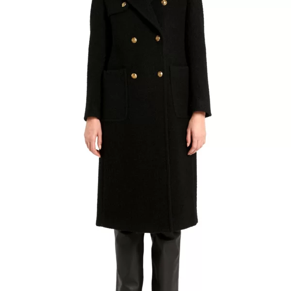 MARELLA SPORT ΠΑΛΤΟ DOMIZIA ΣΤΑΥΡΩΤΟ ΤΣΕΠΕΣ ΜΑΥΡΟ