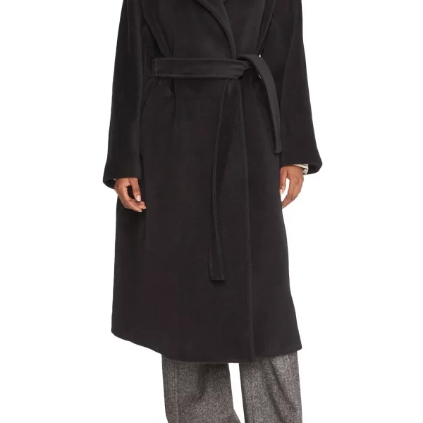 MARELLA ΠΑΛΤΟ ENGLISH ΣΤΑΥΡΩΤΟ ΑΠΟΣΠΩΜΕΝΗ ΖΩΝΗ ΜΑΥΡΟ